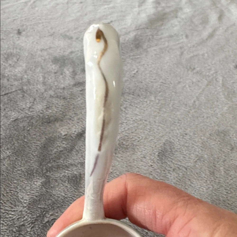 Antique‎ Nippon Era Hand-Painted Porcelain Ladle / Sauce Spoon c.1900–1920 Roses